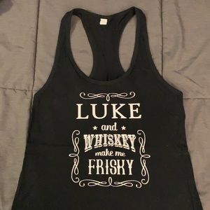 Luke and Whiskey Make Me Frisky Luke Bryan Tank Top
